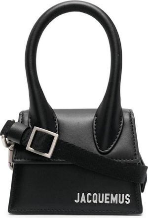 Jacquemus Zwarte Schoudertas Stijlvol Ontwerp - Dames - Mini tas - Zwart - ONE Size - Katoen - Tassen