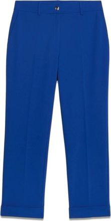 Oltre Regular broek van scuba cr&ecirc;pe stof - Dames - Vrijetijds broeken - Blauw - M - Broeken