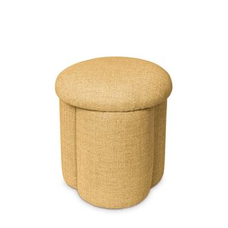 Koketto Home Puff tapizado en mostaza