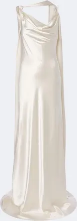Danielle Frankel Bridal Aiden scarf-detail silk satin gown