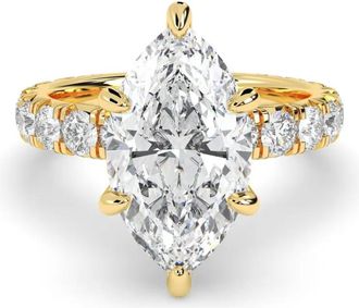 Tilla 14kt yellow gold diamond ring - women - 14kt Gold/Lab Grown Diamond - 9