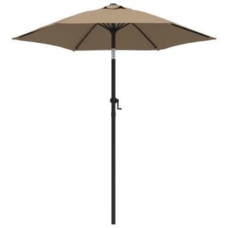 vidaXL Sombrilla De Aluminio Gris Topo 200x224 Cm Vidaxl