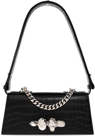 Alexander McQueen Alexander McQueen, Shoulder Bags, female, Black, Size: ONE SIZE Jewelled Shoulder Mini