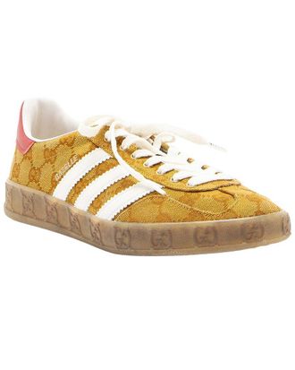 Gucci Womens Leather X Adidas Gg Supreme Gazelle Sneaker (Authentic Pre- Loved)