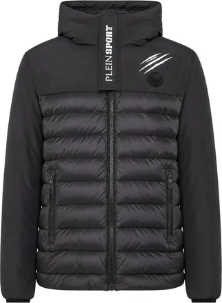 Plein Sport Double Jacket Scratch - Heren - Ski Jassen - Zwart - L - Leer - Fitness