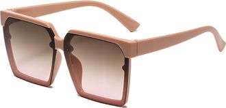 Generic Womens Outdoor Sunglasses Mens Shopping Vacation Sun Glasses(Brown)