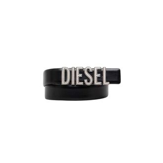 Diesel Leren Riem - Dames - Accessoires - Zwart - Maat: 80 CM Leer