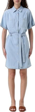 A.P.C. A.p.c. - Suzanne Jurk - Dames - Jurken - Blauw - Maat: S Katoen