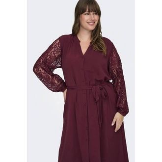 Only Carmakoma mini jurk donkerrood