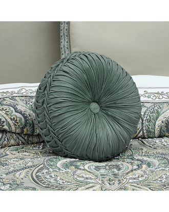 J. Queen New York Nico Tufted Round Decorative Throw Pillow
