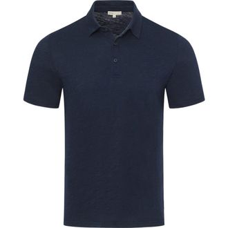 Onia Slub Short Sleeve Polo in Vintage Indigo at Nordstrom, Size Xx-Large S