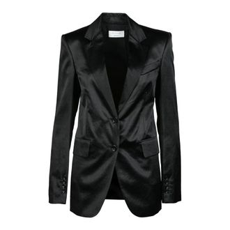 Sportmax Dames, Jassen, Zwart, Maat: 2XS Leer