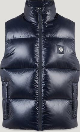 Belstaff Resolve Gilet Mens Down Filled Ripstop Dark Ink Size 2XL