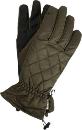 Barbour Waterproof Padded Gloves - Dames - Handschoenen - Groen - L - Leer - Accessoires
