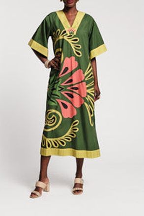 Frances Valentine Delightful Canopy Caftan in Green/multi at Nordstrom, Size X-Small