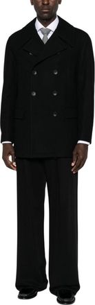 Tagliatore Black Double Breasted Coat