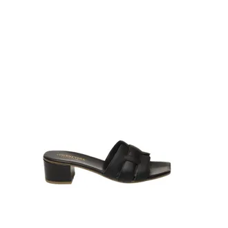 Vincent Vega Vincent Vega, Schoenen, Dames, Zwart, 39 EU, Leer, Assia Heeled Mule