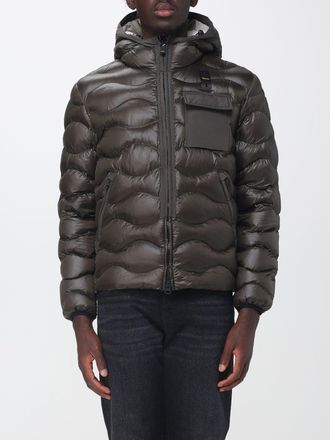 Blauer Water-Repellent Quilted Nylon Hooded Down Jacket with Logo