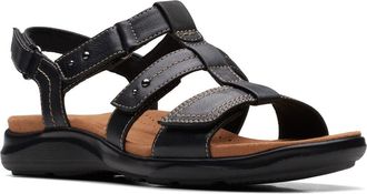 Clarks Kitly Step Sandal in Black/black at Nordstrom Rack, Size 6.5