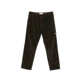 Stone Island Compass-motif Corduroy Trousers