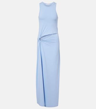 Paco Rabanne Cutout cotton-blend maxi dress