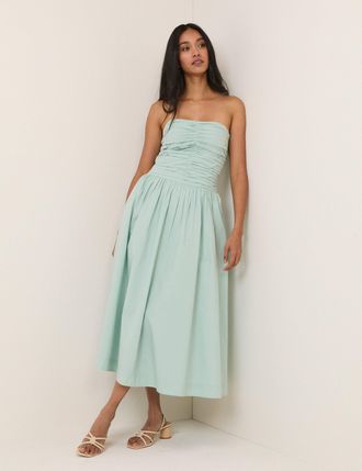 Nobody's Child Blue Bandeau Rosalie Midi Dress