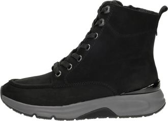 Gabor Rollingsoft Veterlaarzen - Dames - Veterlaarzen - Zwart - 41 1/2 EU - Leer - Schoenen