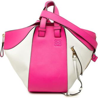 Loewe Pre-owned Loewe Medium Bicolor Leather Hammock Satchel Unisex BW8ZTBZZYMFKWKE3