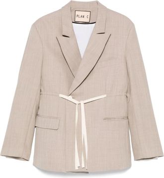 Plan C Blazer Panama - Marrone