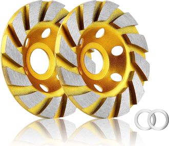 OEM 2 Discos Deslizantes De Diamante De 10,16 Cm, Robustos, Turbo, Para Hoekschuurmachine, Para Beton, Graniet, Marmer