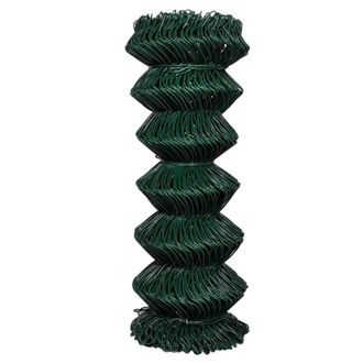 Berkfield Home Chain Link Fence Steel 1x25 m Green