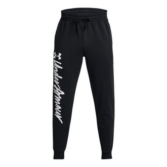 Under Armour Rival Fleece Graphic Joggers Black White 1379776-001