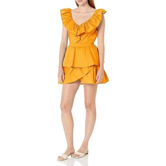 BB Dakota By Steve Madden Summer Sunset Dress Womens Yellow Tiered JZZ292