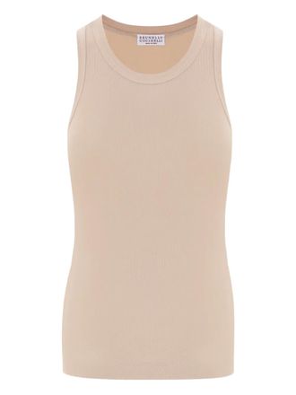 Brunello Cucinelli Geribbelde tanktop - Beige