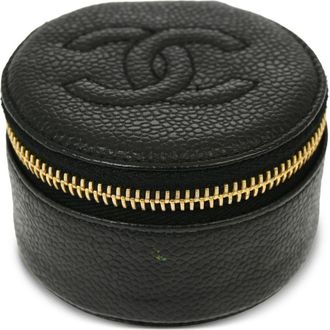 Chanel Pouch porta gioielli CC anni 90-2000 - Nero