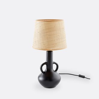 La Redoute Interieurs Lamp in keramiek en raffia, Balsa