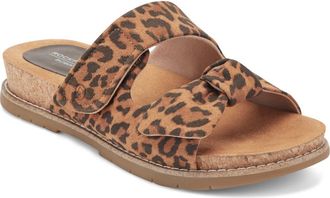 Rockport Zova Slide Sandal in Leopard Suede at Nordstrom Rack, Size 9.5
