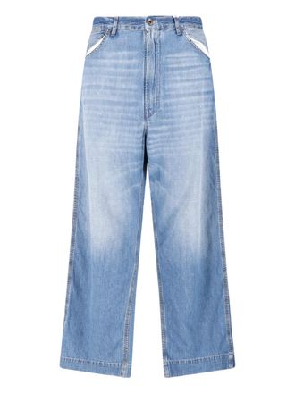 Maison Margiela Blue Wide-Leg Four Stitches Jeans