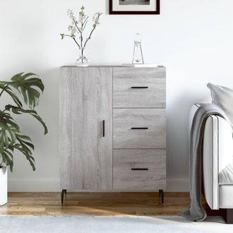 Berkfield Home Sideboard Grey Sonoma 69.5x34x90 cm Engineered Wood