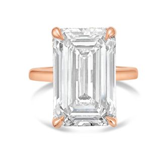 Diana M. Jewels 14kt rose gold 5.00 ct lab grown emerald diamond solitaire ring