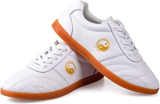 Generic Taekwondo Shoes, Adults Breathable Non-Slip Sport,Lightweight, for Boxing, Kung Fu, Karate and Taichi(White,2.5 UK)