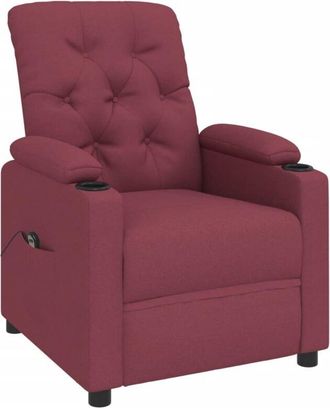 vidaXL Vidaxl - Sill&oacute;n Reclinable El&eacute;ctrico Tela Rojo Tinto
