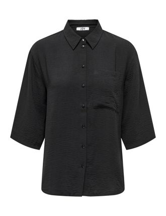 Jacqueline de Yong JdY Womens JDYDIVYA 3/4 Loose Shirt WVN NOOS Blouse, Black