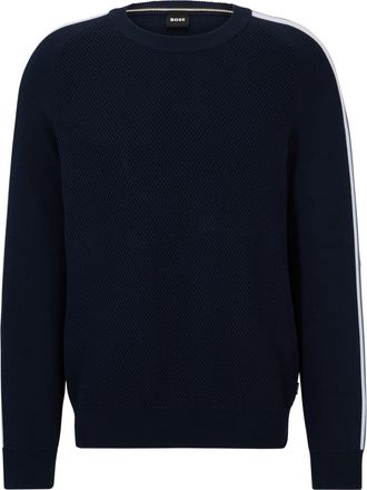 HUGO BOSS Mens Pontevico Crew Neck Knitwear Dark Blue - Size X-Large