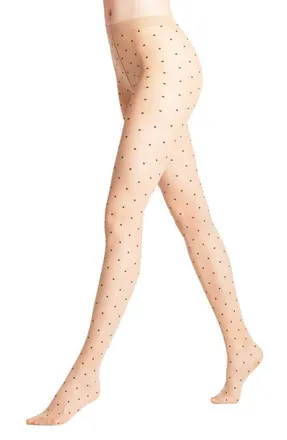 Falke Polka Dot Tights in Powder at Nordstrom, Size X-Large
