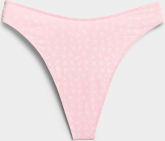 Miiyu Womens Solid high-cut essential thong Organic cotton