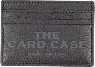 Marc Jacobs Womens Leather Card Case Black Cowhide Wallet