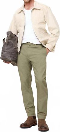 Benson Flat Front Chino Pants In Olive