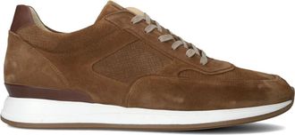Van Bommel Schoenen, Heren, Bruin, 43 1/2 EU, Beige Lage Sneakers voor Heren