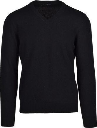 BATURO V-Neck Pullover Sweater with Fine Knit Texture